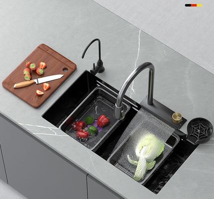 ホーム ホテル レストラン トイレ ブラック ナノ 304 ステンレス スチール 手作り ダブル 盆