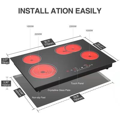 シングルホブ電気セラミックストーブ用の商用赤外線炊飯台