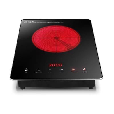 220V スクウェア 商業用インダクションコック 2000w ピエゾ電気陶器点火
