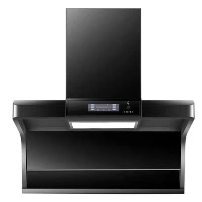 壁に設置されたキッチンアイランドレンジ フード トップ吸い込みと2*1.5W LEDランプ