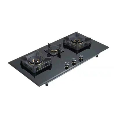自動ピエゾイグニッション 3 燃焼器 ステンレス鋼ガスストーブ デスクトップ内蔵型