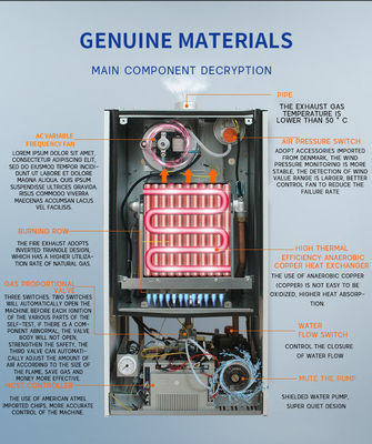 20kW 24kW 28kW 30kW 32kW ウォールマウントガスのボイラー
