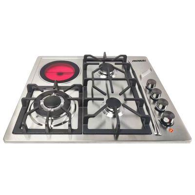 2つの燃焼器とステンレス鋼リング金属ノブ