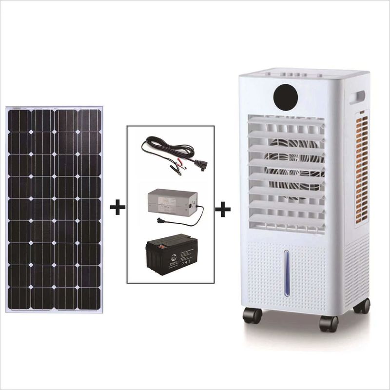プライベートモールド 12V DC 冷却太陽風扇とライト 輸送コンテナ 太陽光発電